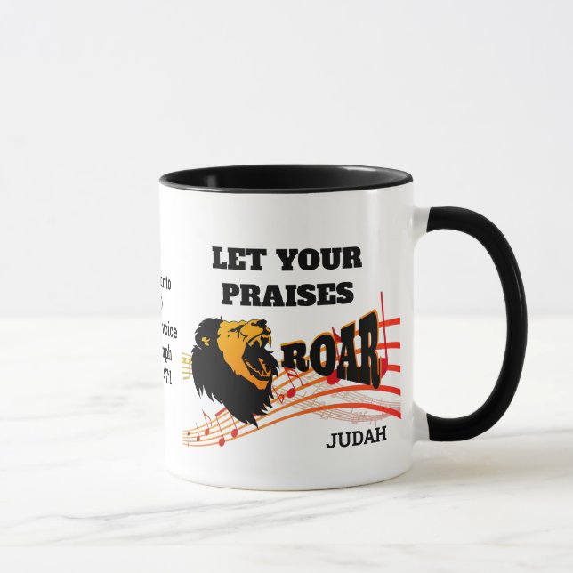 Taza PERMITE QUE SUS ELOGIOS SEAN ROAR Christian (Derecha)