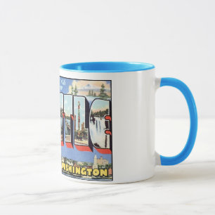 Taza Pernos de postales de Seattle
