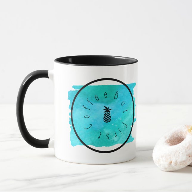 Taza Pero el primer diseño azul del café (Con donut)