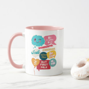 Taza Pero los primeros dichos de burbuja de la conversa