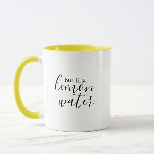 Taza pero primero agua limón | limón water mug (Izquierda)