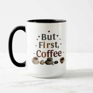 Taza Pero primero, café - Elegante Mug Combo de 15 oz