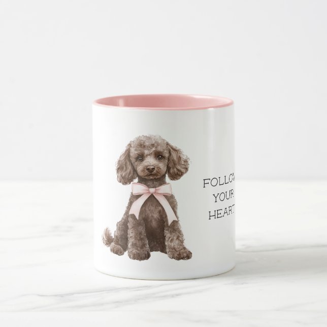Taza Perrito Adorable Lazo Rosa (Centro)