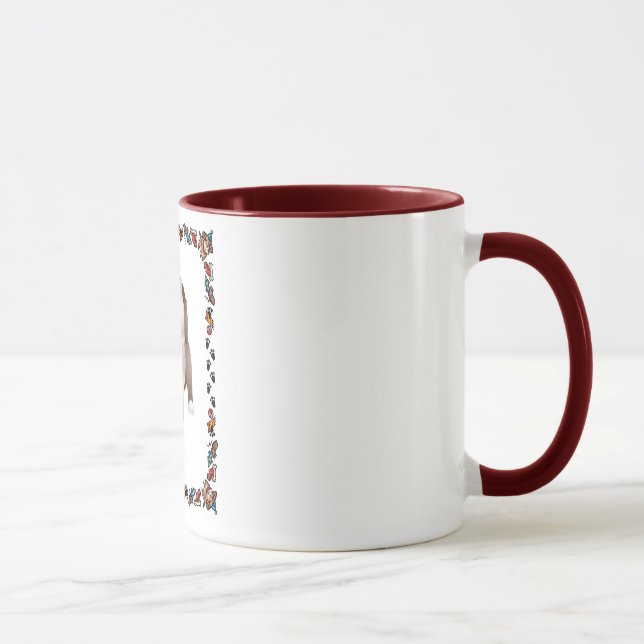 Taza Perrito barbudo del collie (Derecha)