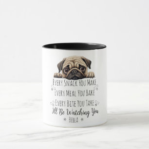 Taza Perrito Pug Lindo Divertido Personalizado
