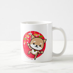 Taza - perrito - rojo japonés