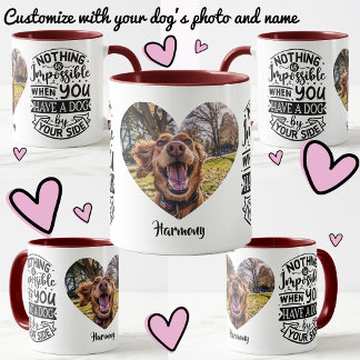 Taza Perro a tu lado con nombre personalizado y foto
