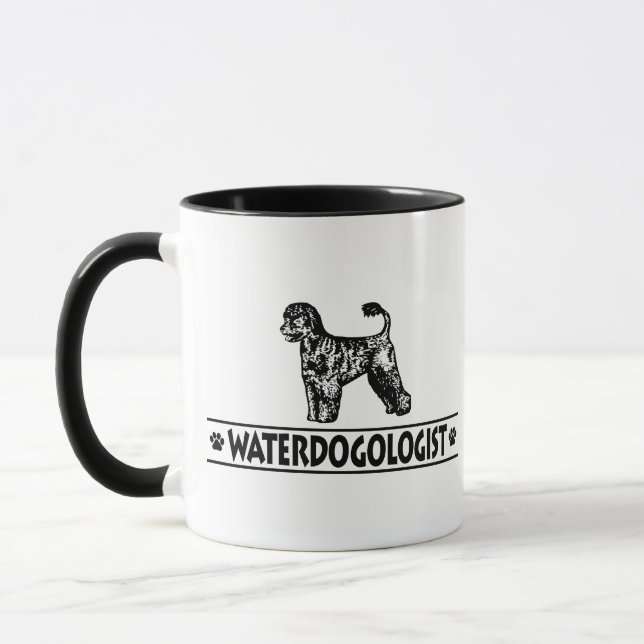 Taza Perro acuático portugués humorístico (Izquierda)