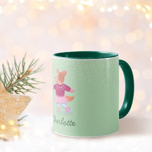 Taza Perro Adorable con Jersey Patinando sobre Hielo Ve