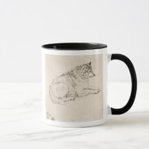 Taza Perro ártico, haciendo frente a la derecha (lápi