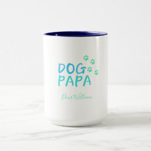 Taza Perro azul moderno Papa Mug