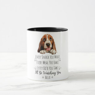 Taza Perro Basset Hound Divertido Personalizado Lindo