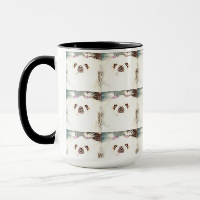 Taza Perro blanco dulce "azúcar" (Izquierda)