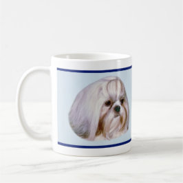 Taza Perro Brindle y blanco de Shih Tzu