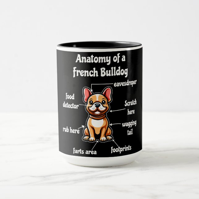 Taza Perro Bulldog francés divertido (Centro)