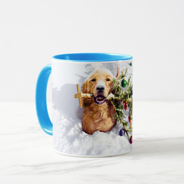 Taza Perro con árbol en nieve (Anverso izquierdo)