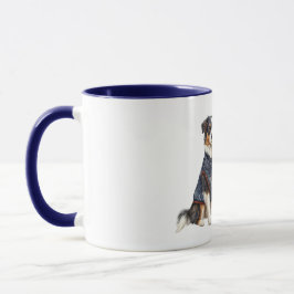 Taza Perro con Chaqueta Azul
