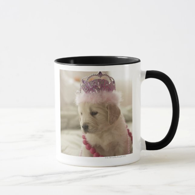 Taza Perro con las decoraciones en cama (Derecha)