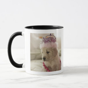 Taza Perro con las decoraciones en cama