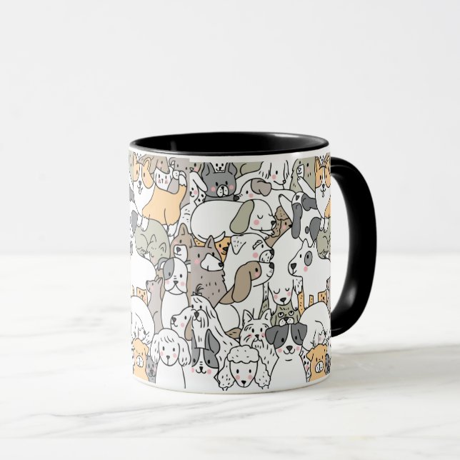 Taza Perro Cute Doodle (Anverso derecho)
