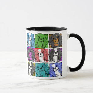 Taza Perro de aguas de rey arrogante Charles del arte