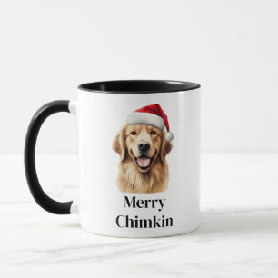 Taza Perro de aguas de San Valentín sombrero de Navidad