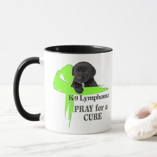 Taza Perro de Apoyo para el Cáncer de Linfoma Cinta Ver