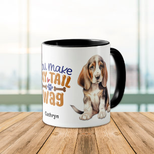 Taza Perro de cachorro de abejorro trasero, haces mi mo