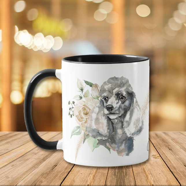 Taza Perro de cangrejo de rosa blanca (Subido por el creador)