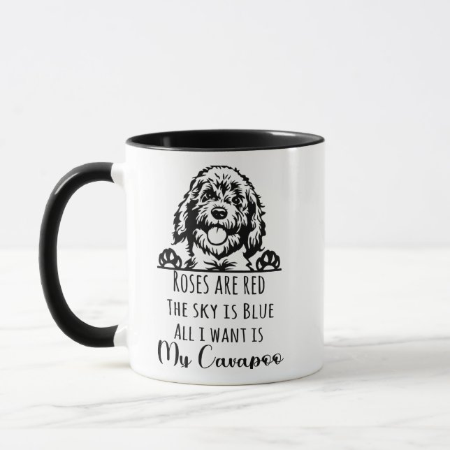 Taza perro de cavapoo (Izquierda)