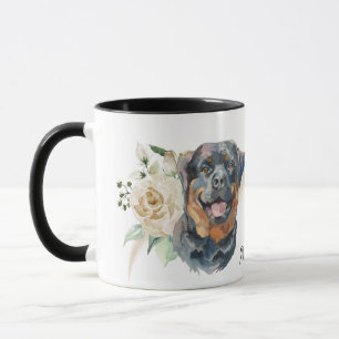 Taza Perro de color rosa blanco rotiguil