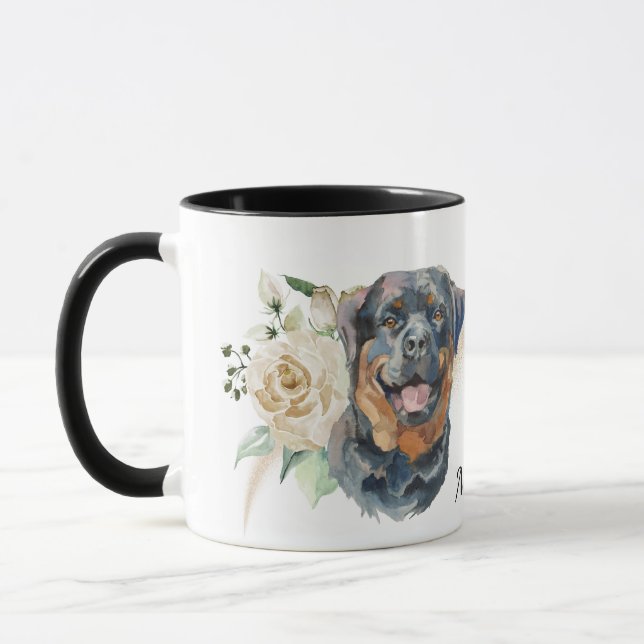 Taza Perro de color rosa blanco rotiguil (Izquierda)