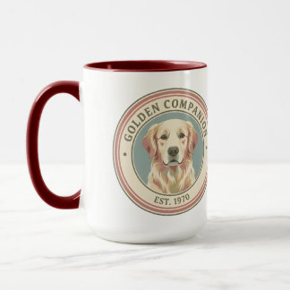 Taza Perro de compañía dorado vintage Golden Retriever 
