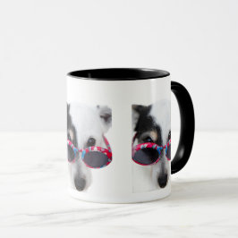 Taza Perro de Dibujos Animados con Gafas