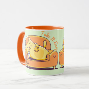 Taza Perro de gato relajante