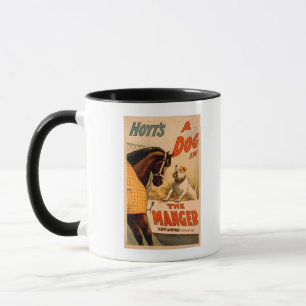 Taza Perro de la A de Hoyt en el poster del teatro del