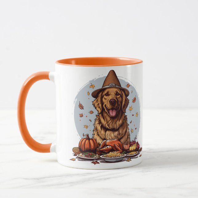 Taza Perro de la recuperación de oro del Día de Acción  (Izquierda)