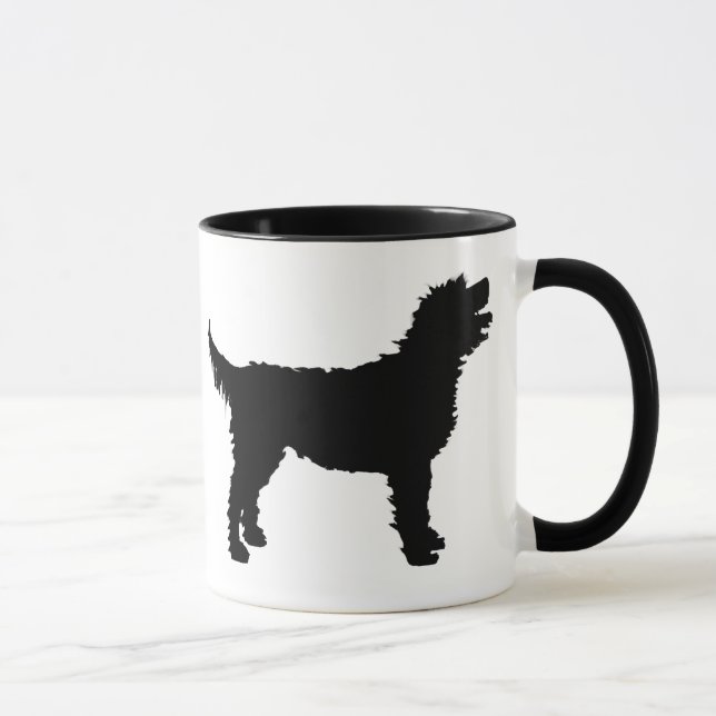 Taza Perro de Labradoodle (en negro) (Derecha)