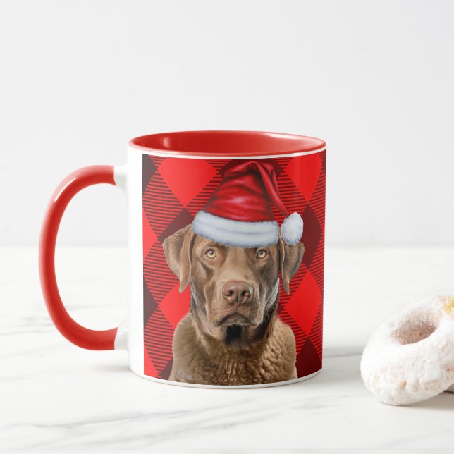 Taza Perro de los Navidades de la bahía de Chesapeake (Con donut)