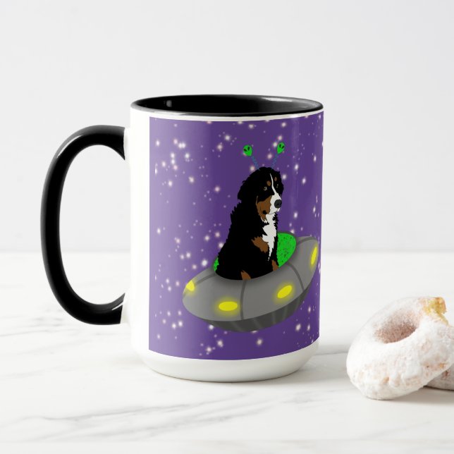 Taza Perro de montaña Alien Bernese (Con donut)