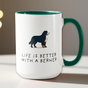 Taza Perro de montaña de Berna Mejor con un Berner
