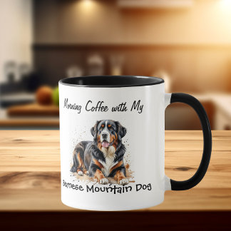 Taza Perro de Montaña de Berna Simple Personalizado