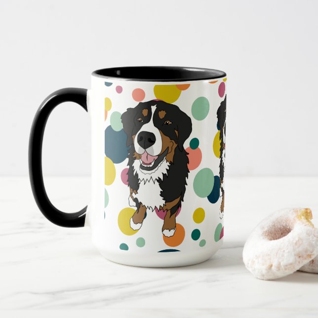 Taza Perro de montaña de Bernese (Con donut)