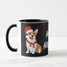 Taza Perro de Navidad moderno personalizado acuarela