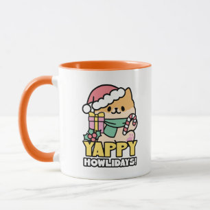 Taza Perro de Navidades Cuadros - Yappy Howlidays