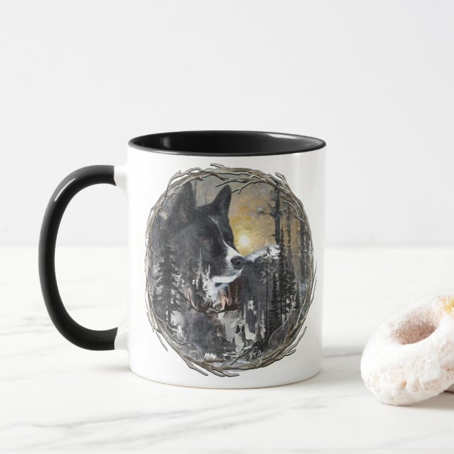 Taza Perro de oso de Karelian (Con donut)