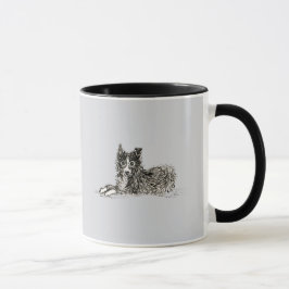 Taza Perro del border collie, apenas chillin
