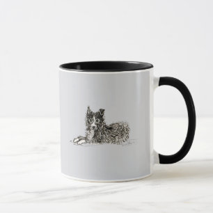 Taza Perro del border collie, apenas chillin