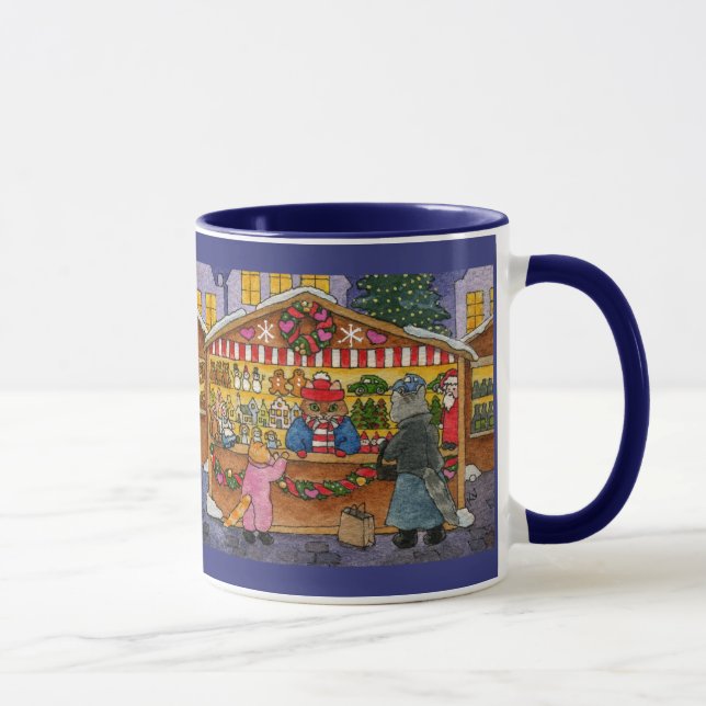 Taza Perro del mercado de los Navidades del gato (Derecha)