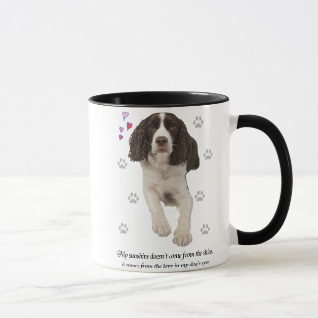 Taza Perro del perro de aguas de saltador inglés (Derecha)